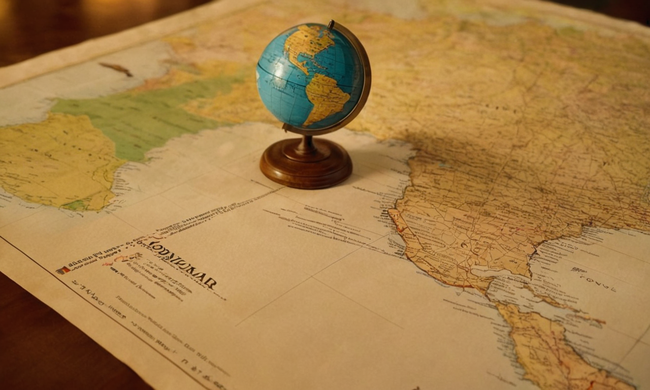 Un simple documento de contrato en un escritorio con un mapa boliviano en el fondo.